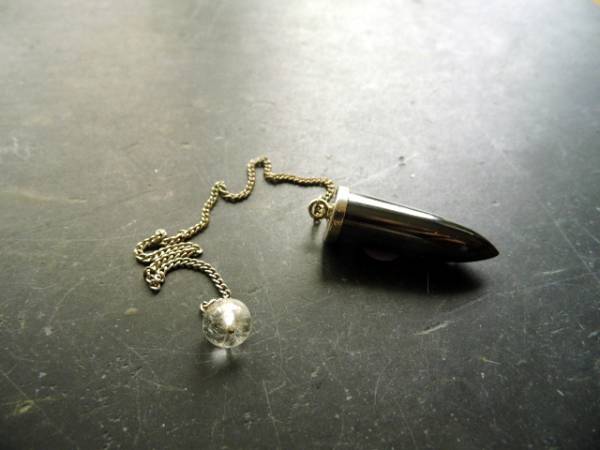 Pendel, Spitzpendel, Hämatit, Sterlingsilber, Wicca